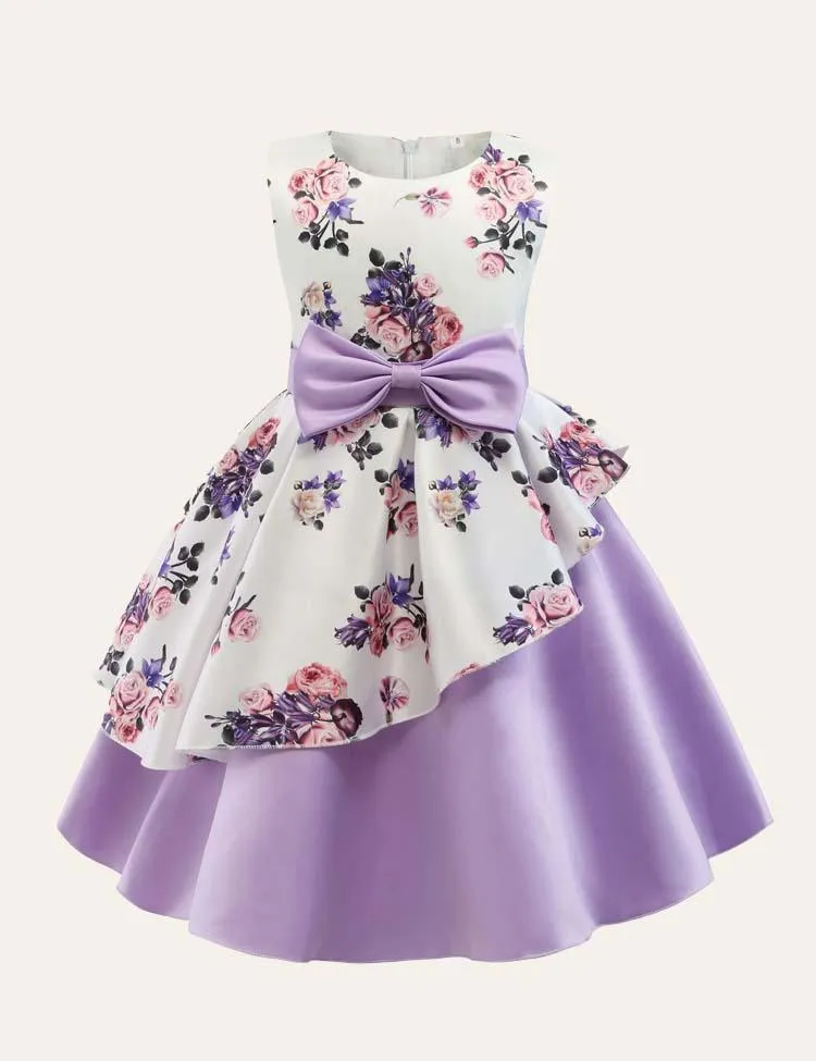 Floral Sleeveless Party Dress - Image 2