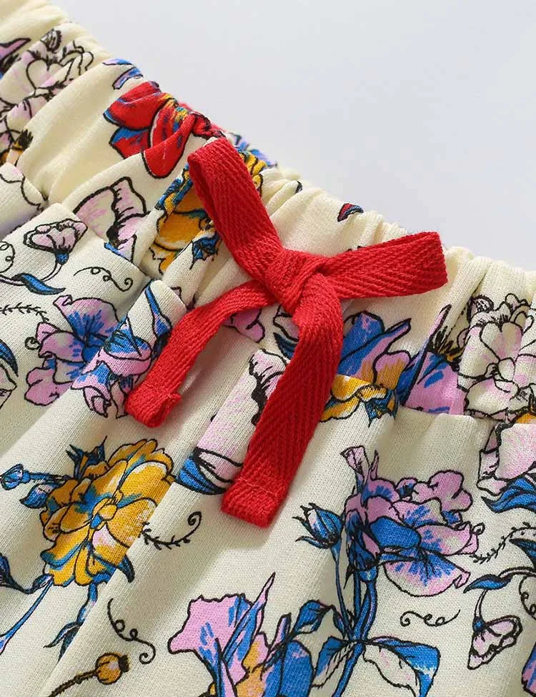 Floral Sun Printed T-Shirt Set - Image 4