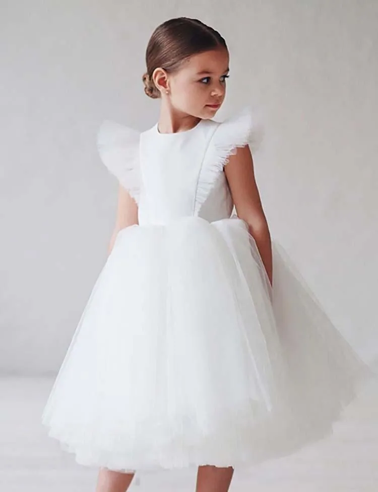 Flounced Sleeve Mesh Party Dress - Image 3