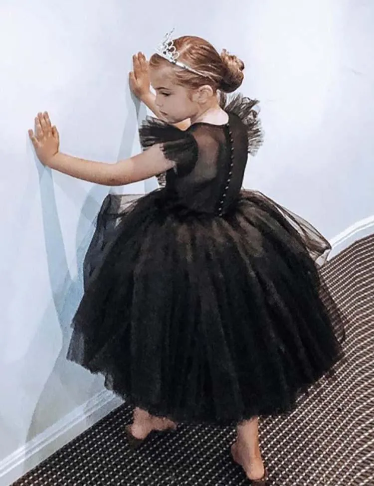 Flounced Sleeve Mesh Party Dress - Image 5