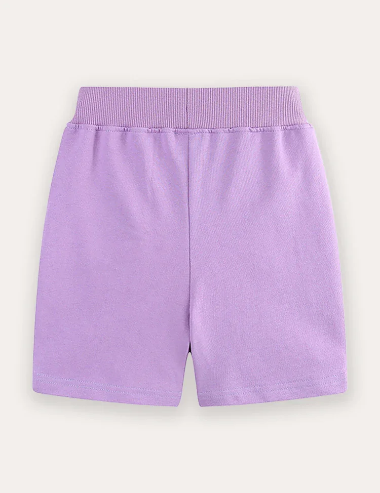 Flower Embroidered Cotton Shorts - Image 2