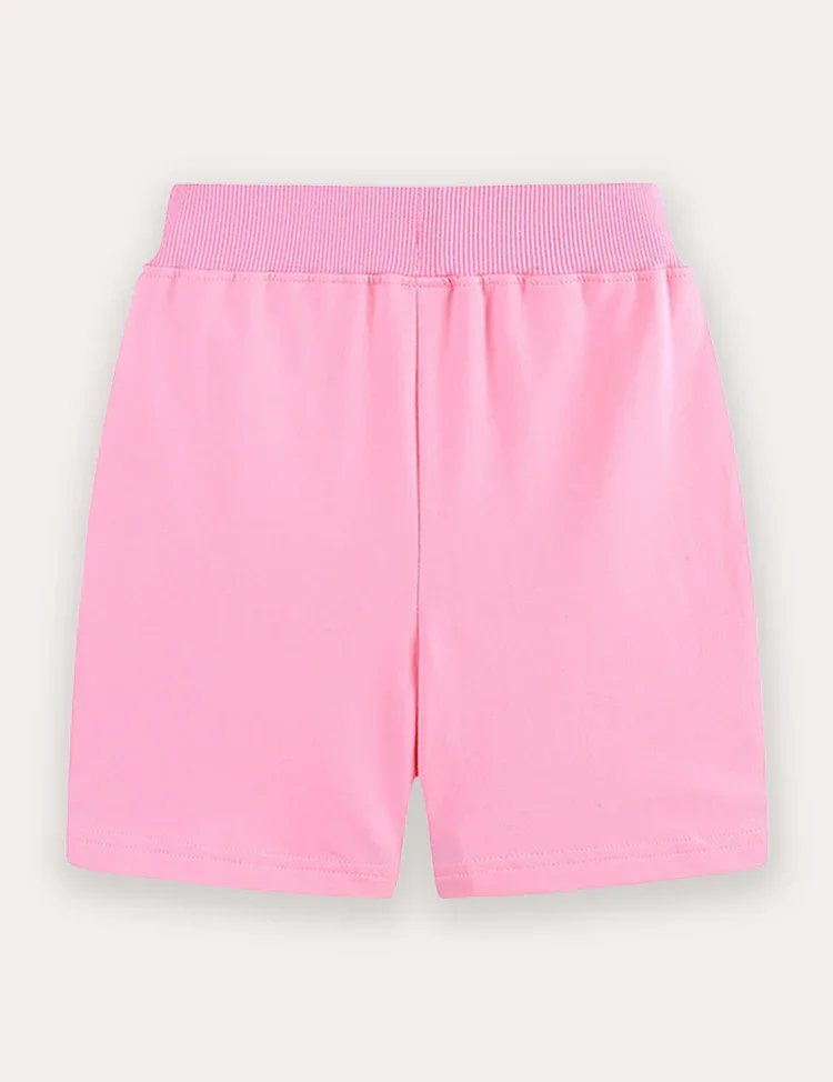 Flower Embroidered Cotton Shorts - Image 2