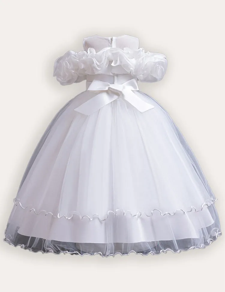 Flower Embroidered Long Princess Dress - Image 2