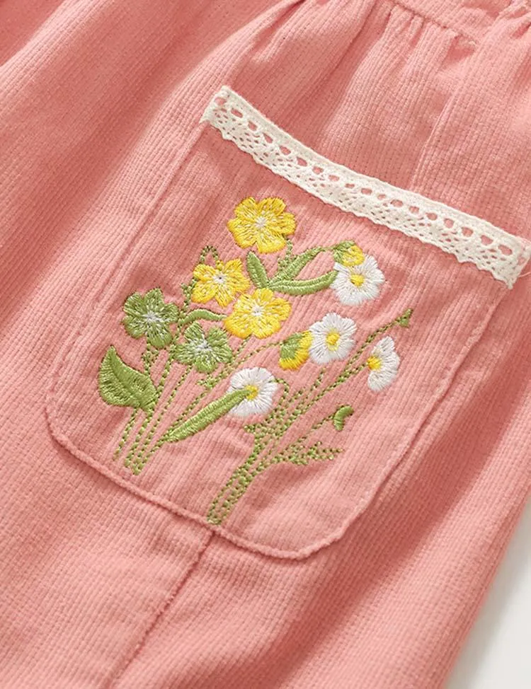 Flower Embroidered Strap Dress + Floral Printed Sweatshirt - Image 2