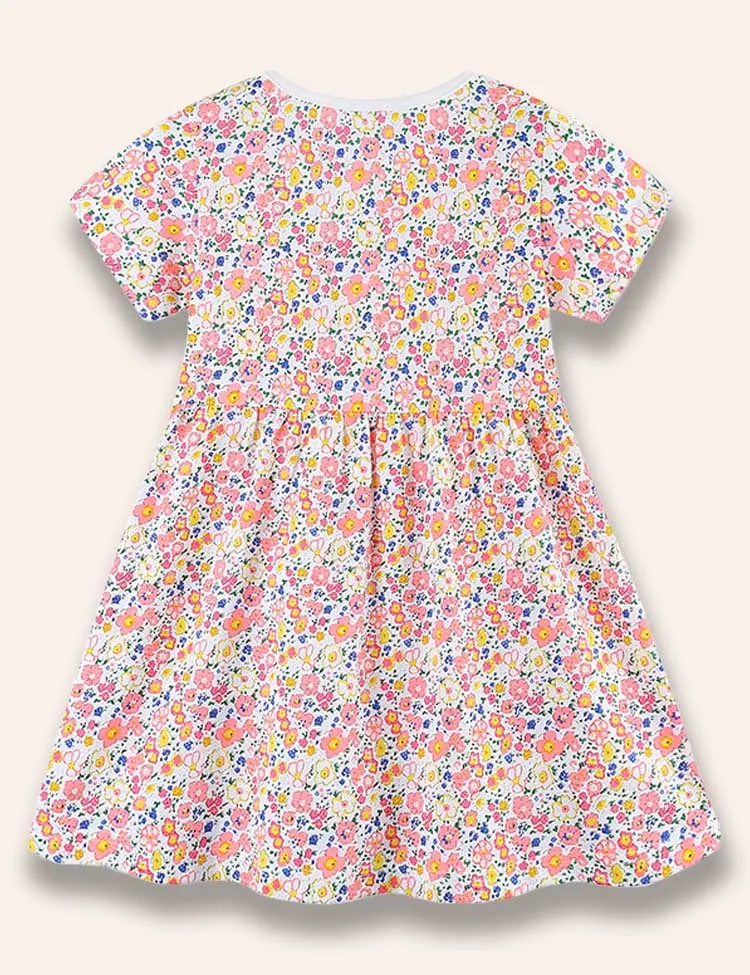 Flower Full Printed Dress - Image 2