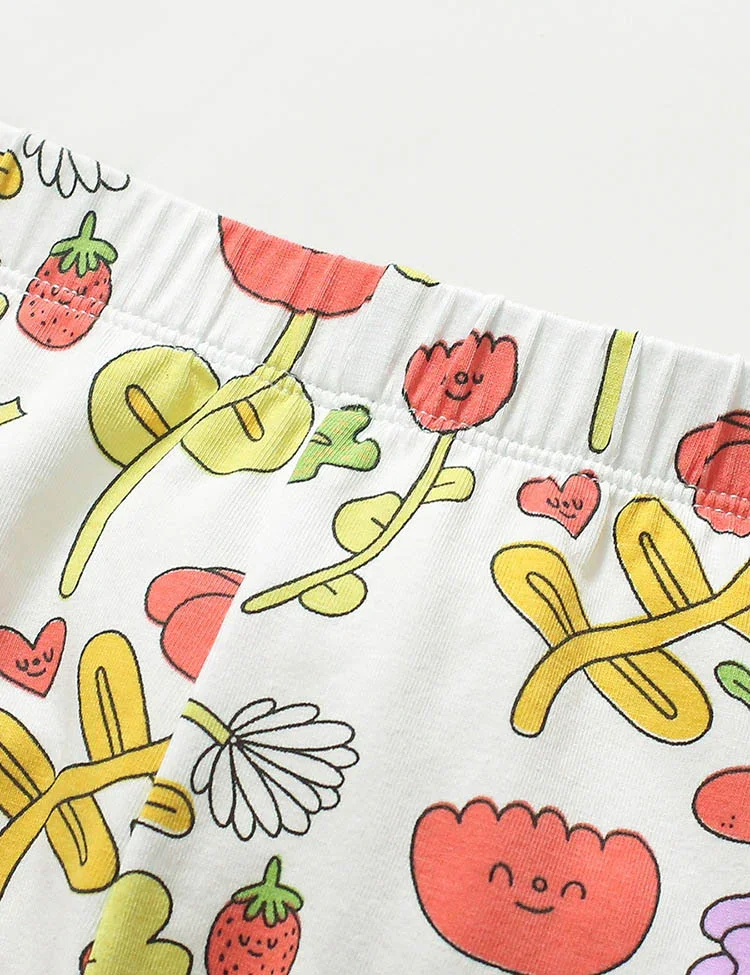 Flower Print Cotton Leggings - Image 4