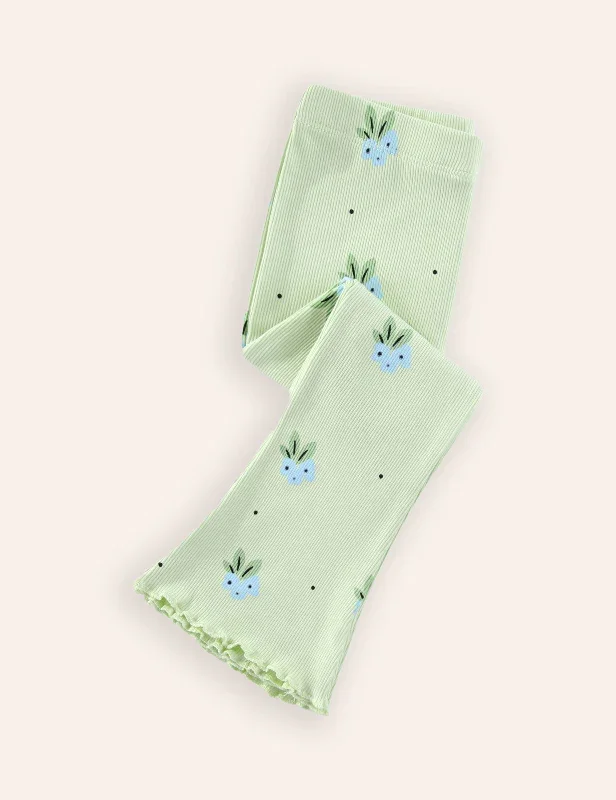 Flower Print Flared Leggings - Image 2