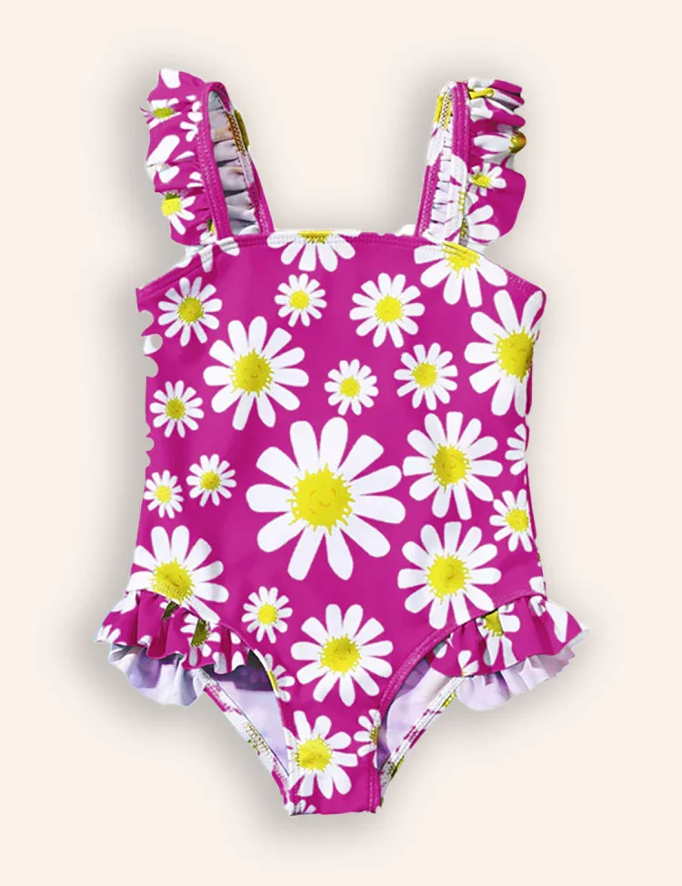 Flower Print One-piece Swimsuit - Image 2