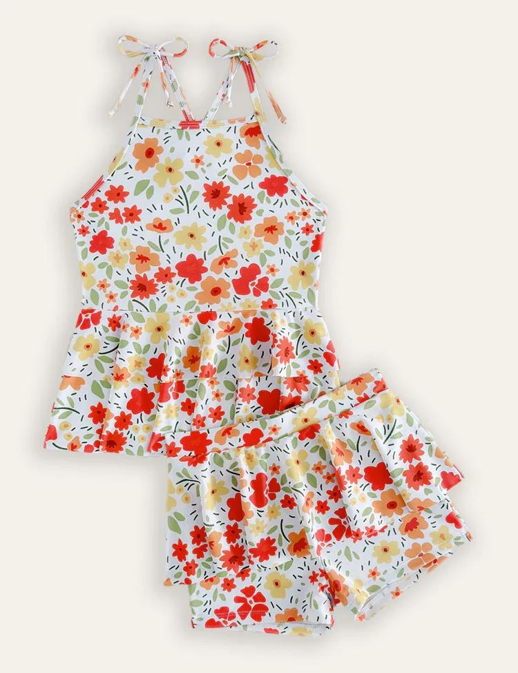 Flower Print Swimsuit Set - Image 3