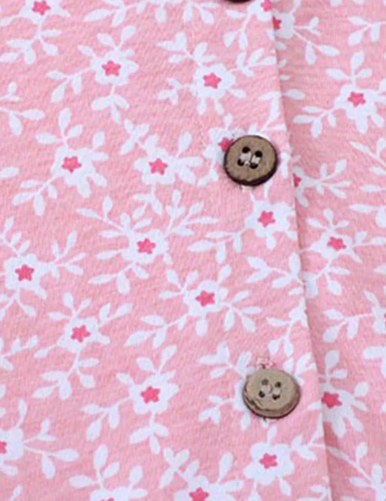 Flower Printed Chest Bottom Dress - Image 3