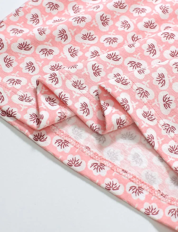 Flower Printed Puff Sleeve Cotton T-shirt - Image 4