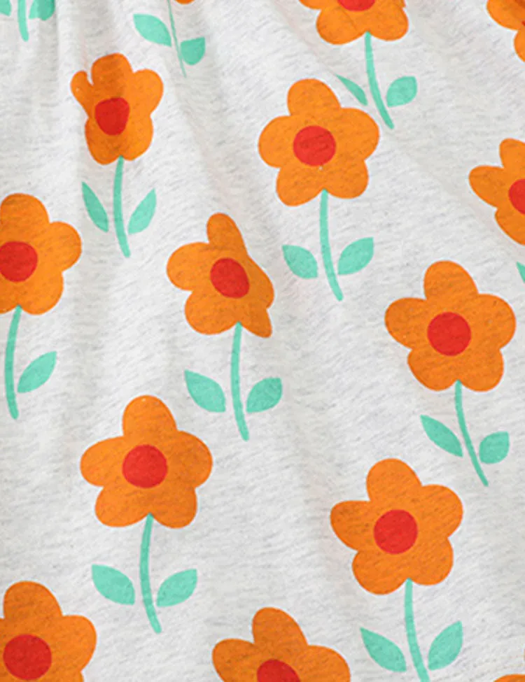 Flower Printed Ruffled Dress - Image 3
