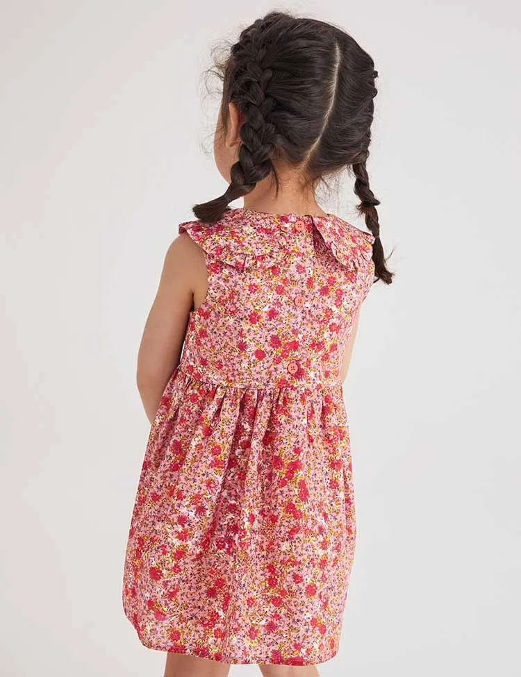 Flower Printed Sleeveless Dress - Image 3