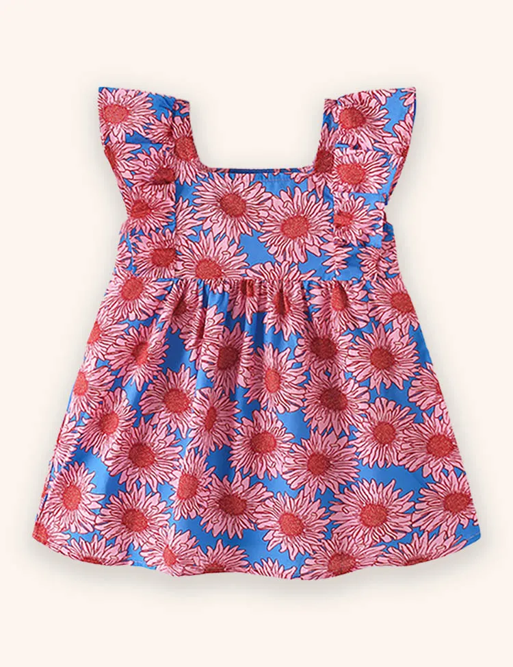 Flower Printed Sleeveless Dress