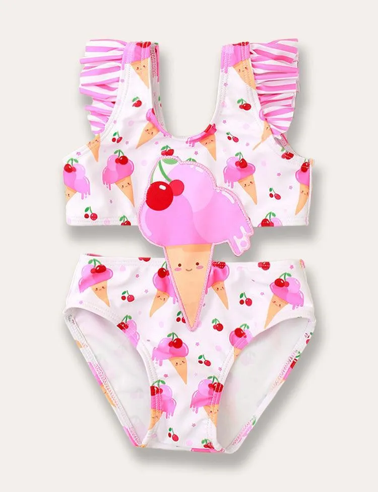 Fruit Appliqué One Piece Swimsuit - Image 2