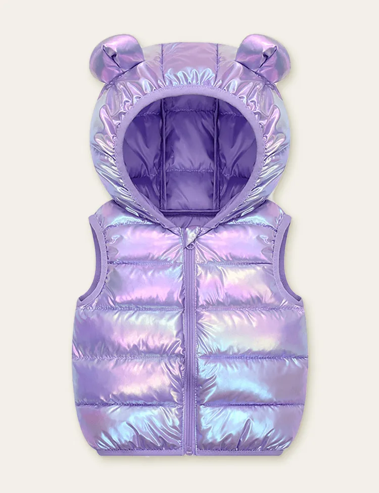 Funny Bear Zipper Design Vest Coat - Image 3