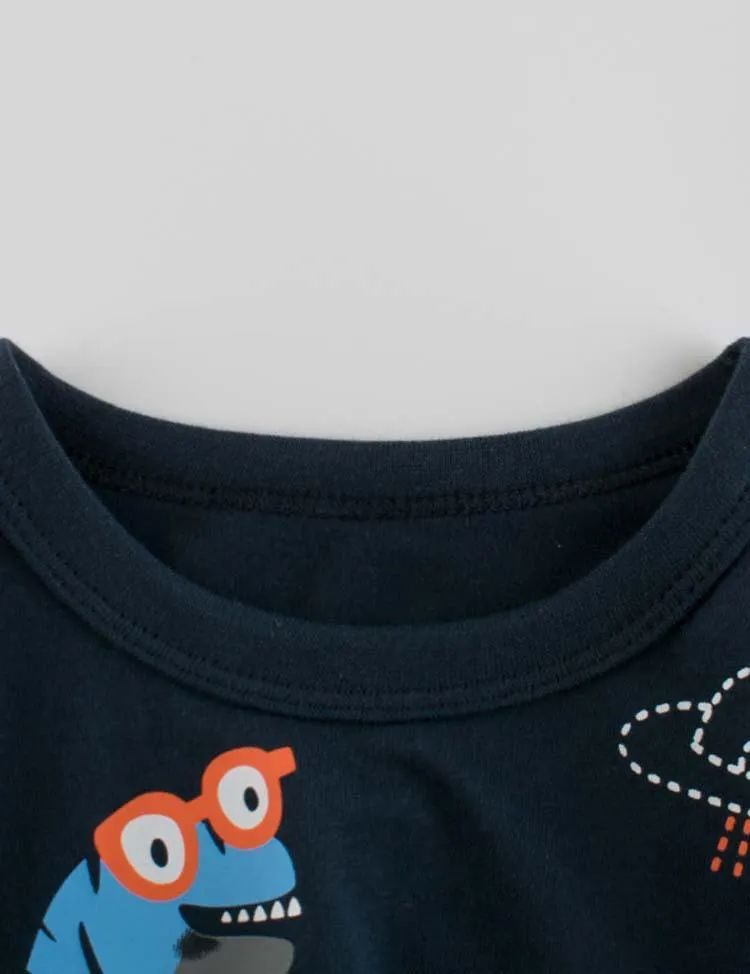 Funny Dinosaur Printed T-shirt - Image 3