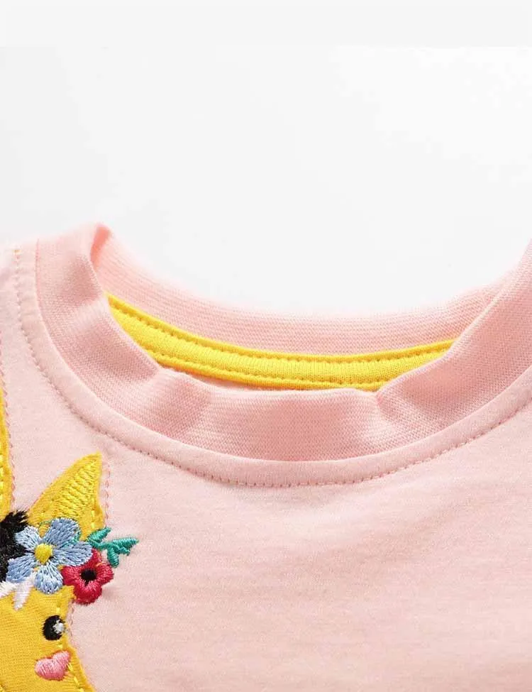 Giraffe Appliqué T-shirt - Image 5