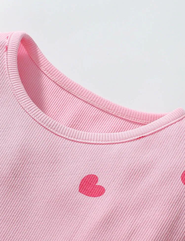 Heart Dotted Long Sleeve Dress - Image 2