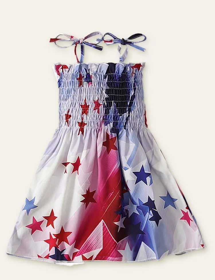 Independence Day Printed Sleeveless Dress - Image 5
