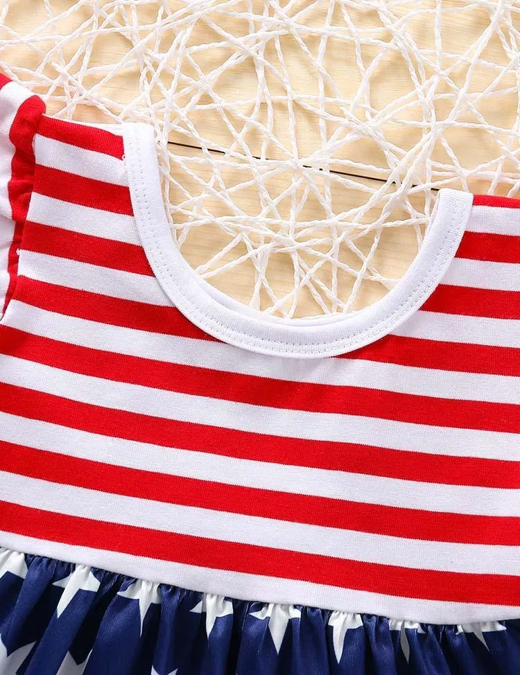 Independence Day Sleeveless Striped Dress - Image 2