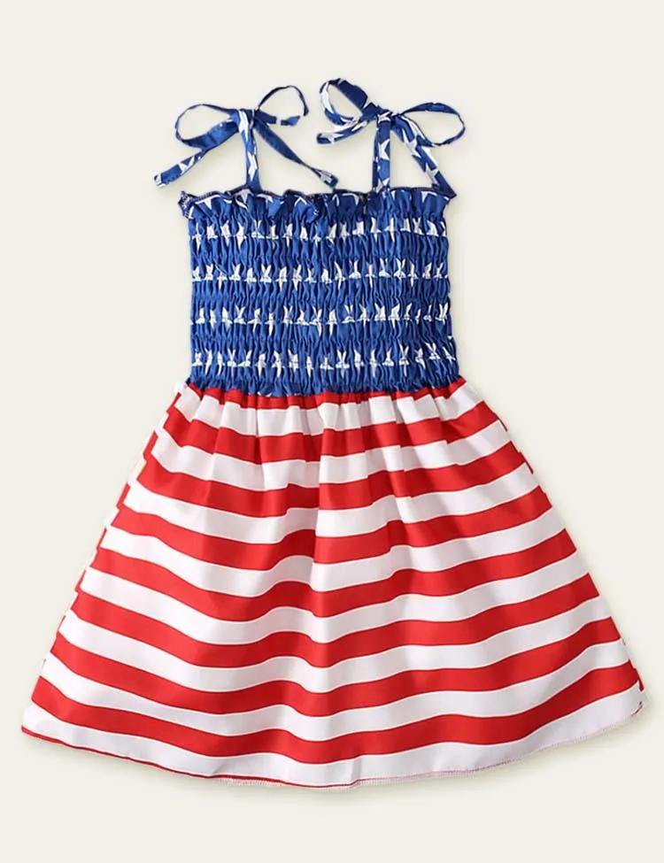 Independence Day Striped Sleeveless Dress - Image 14