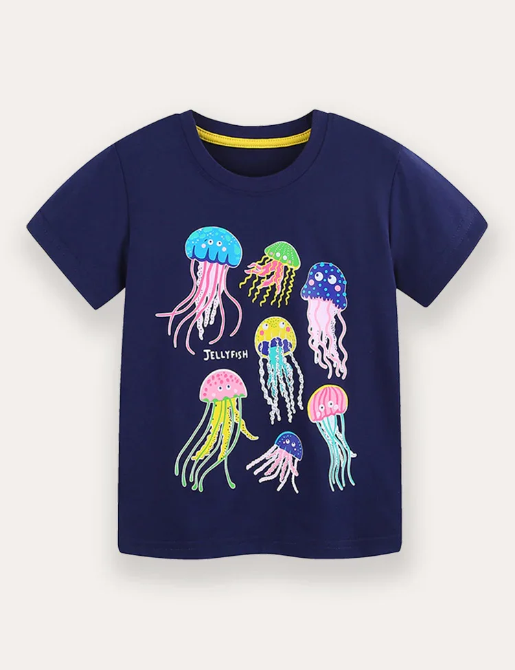 Jellyfish Print T-Shirt And Shorts Set - Image 3