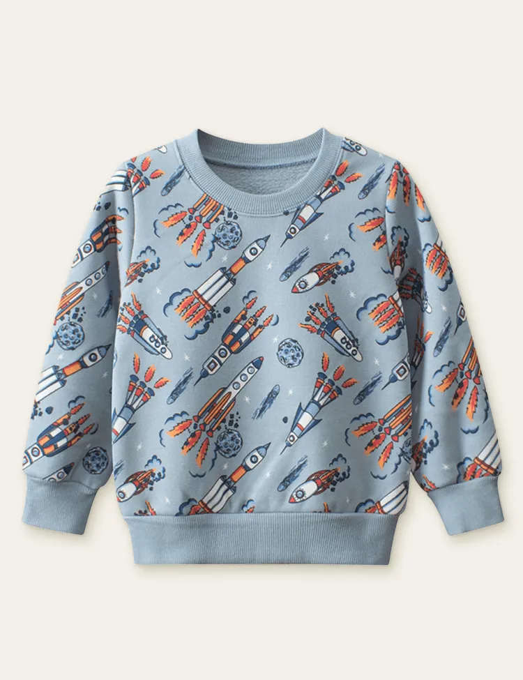Jet Rocket Printed Sweatshirt