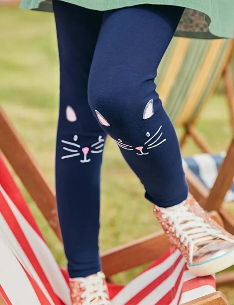 Kitten Embroidered Leggings - Image 5