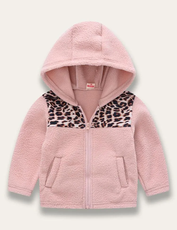 Leopard Patchwork Polar Fleece Coat - Image 2