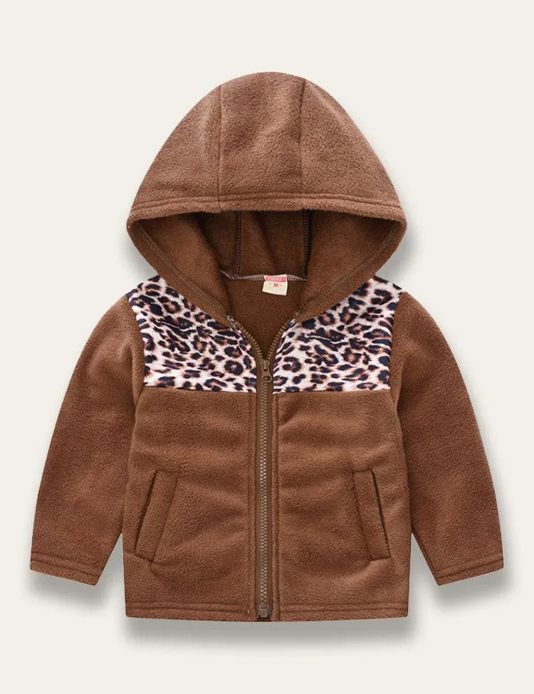 Leopard Patchwork Polar Fleece Coat - Image 9