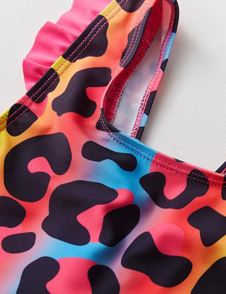 Leopard Print Color Swimsuit - Image 3
