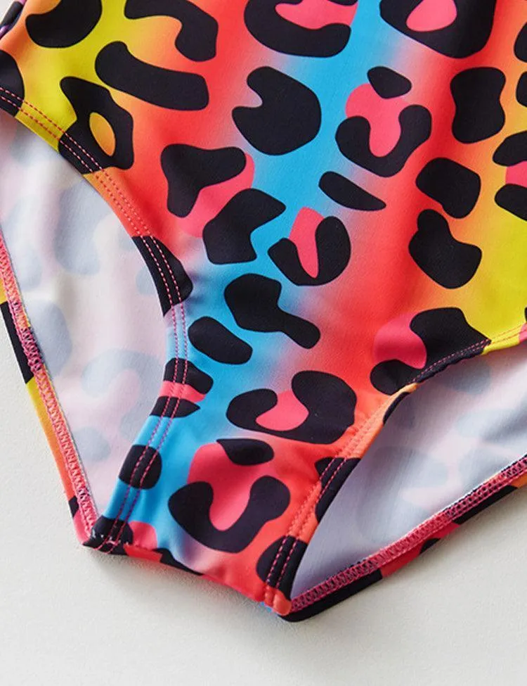 Leopard Print Color Swimsuit - Image 4