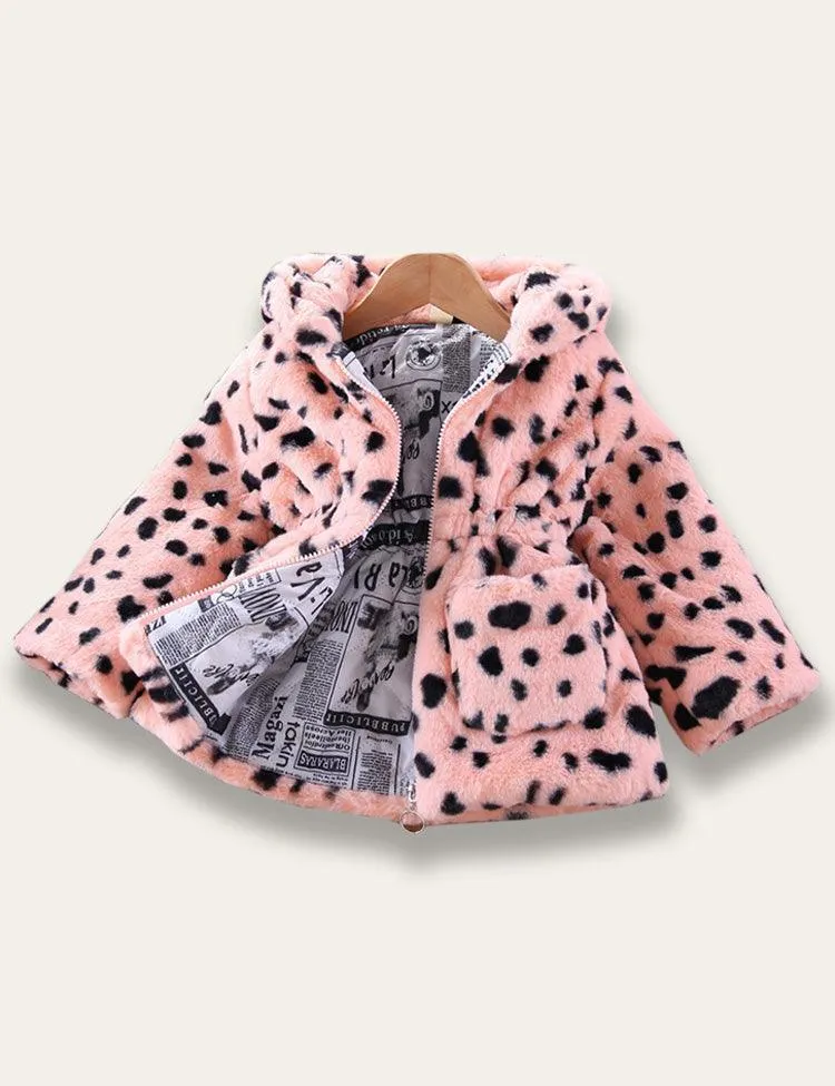 Leopard Print Plush Thick Coat - Image 2
