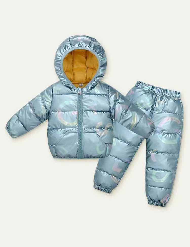Letter Printed down Cotton Suit - Image 2