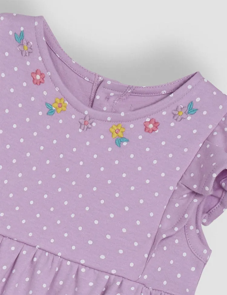 Lilac Purple Llama Appliqué Summer Dress - Image 3
