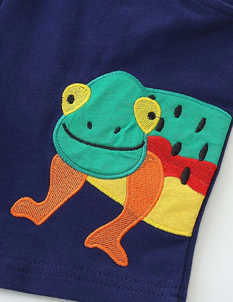 Lizard Embroidered Shorts - Image 3