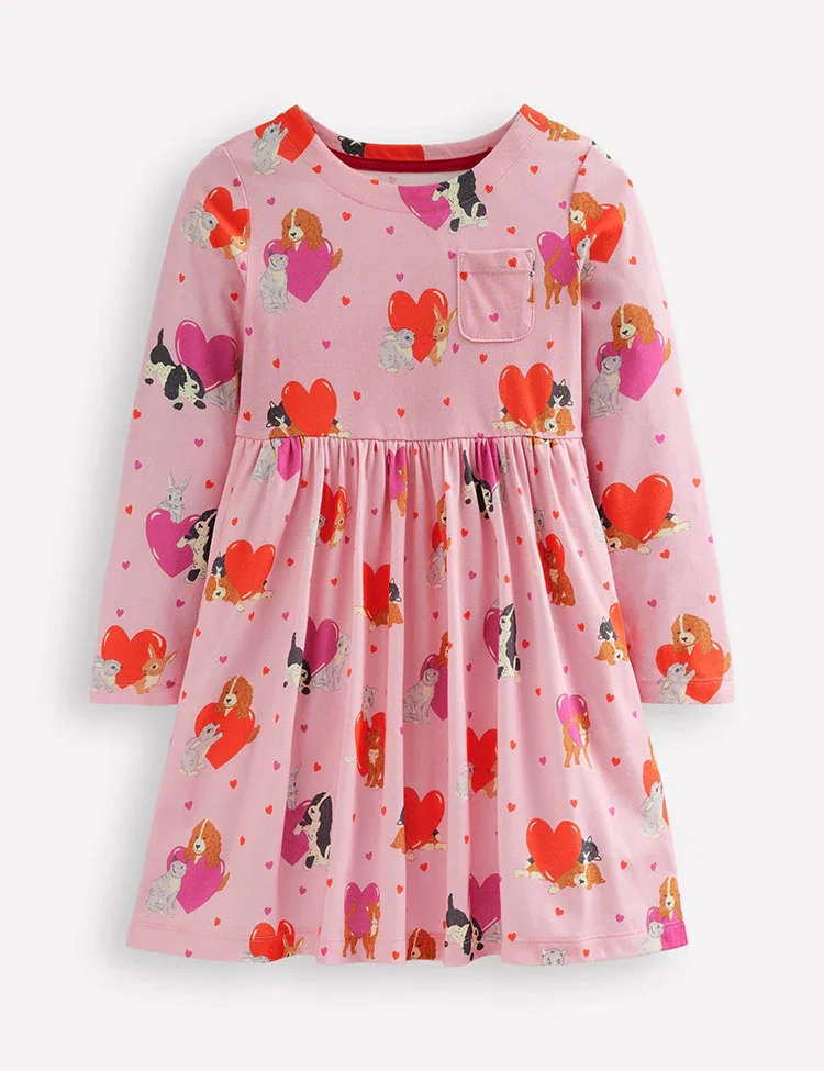 Long-Sleeved Fun Jersey Dress