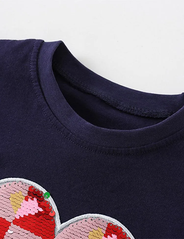 Love Sequin Crew Neck T-shirt - Image 4