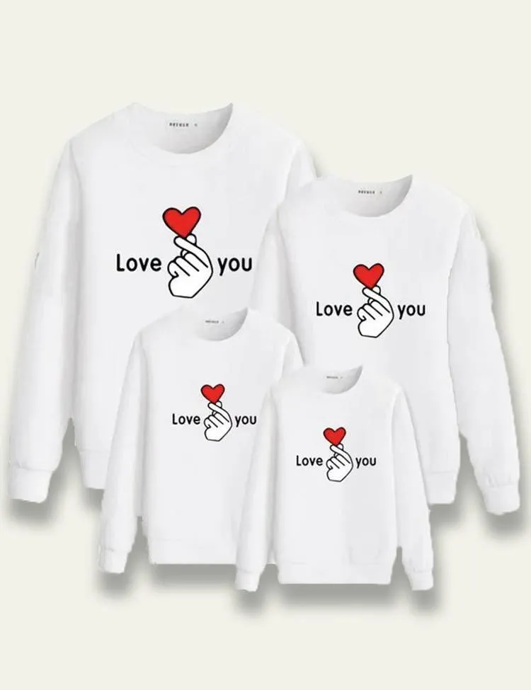Love You Printed Family Matching Sweatshirt - Image 3