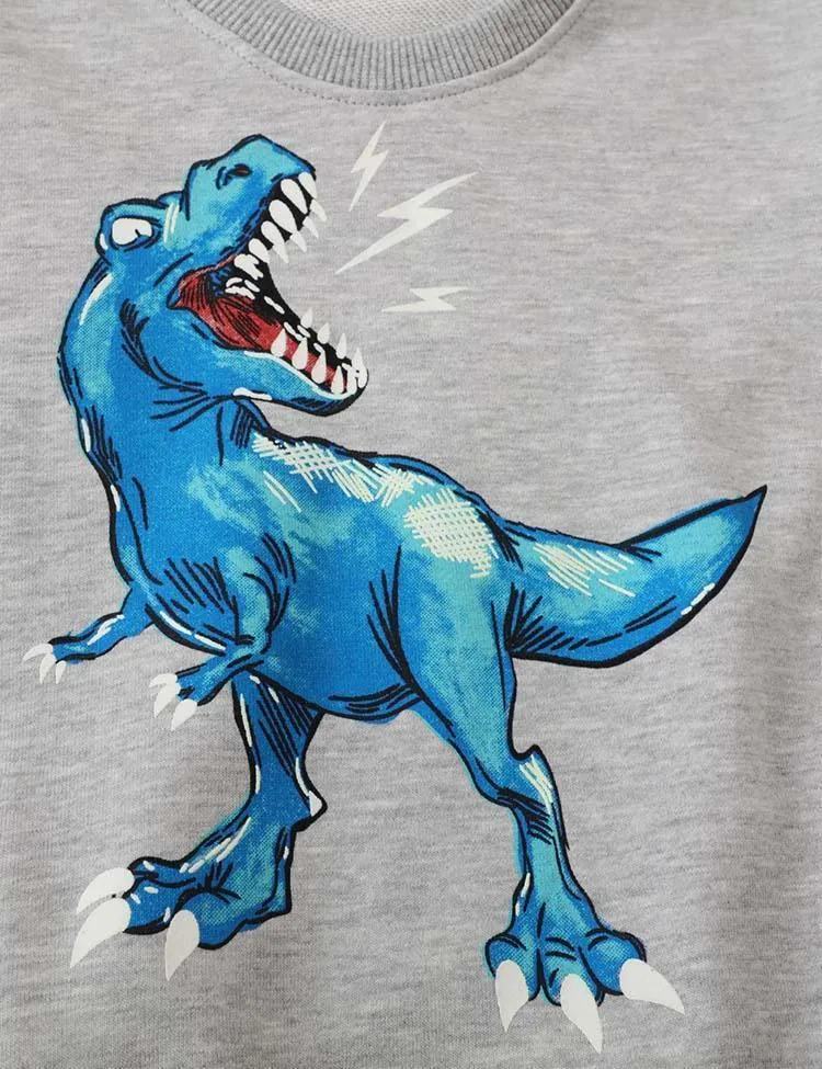 Glowing Dinosaur Printed Sweater - Image 5