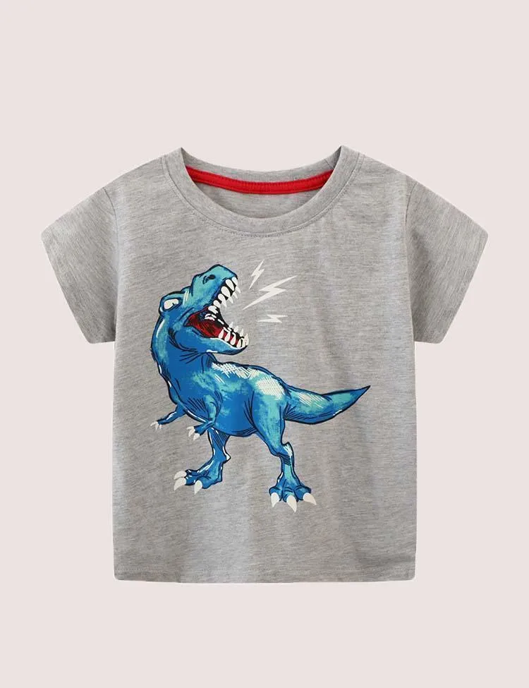Glowing Dinosaur Short-Sleeved T-shirt - Image 9
