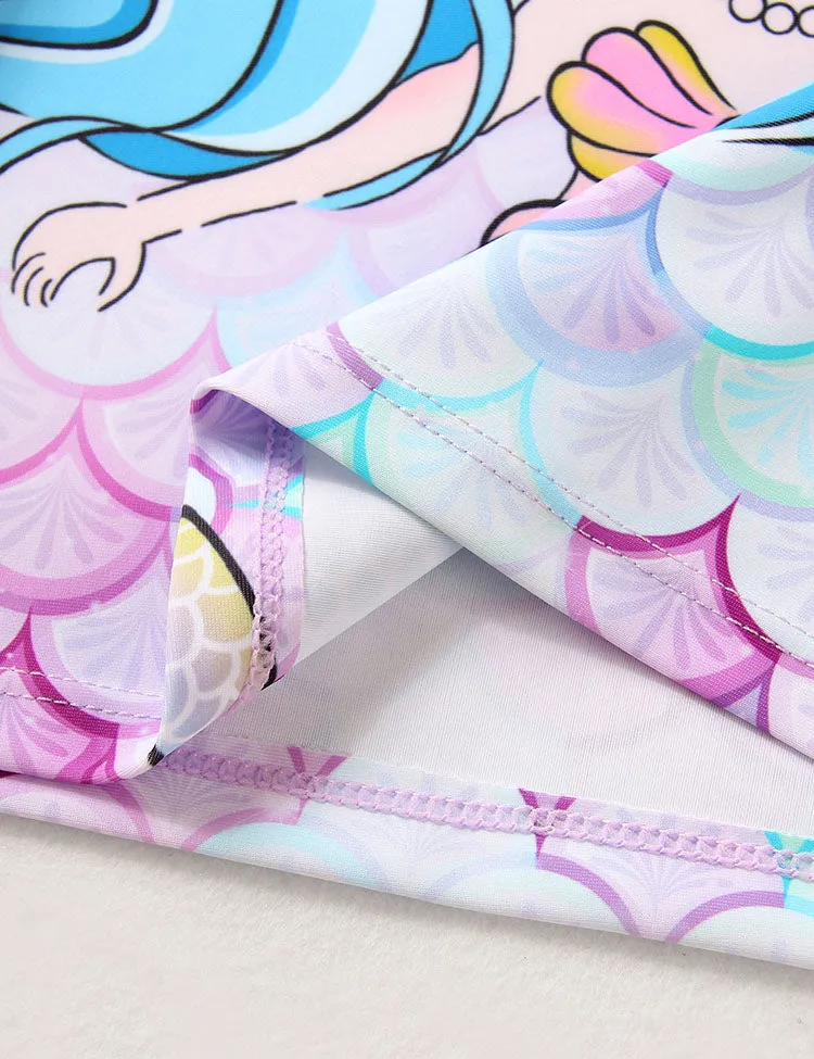 Mermaid Print Split Swimsuit Set - Image 4