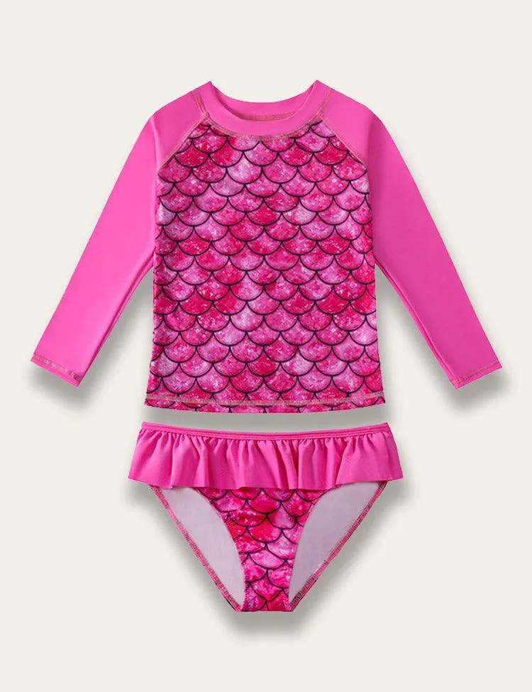 Mermaid Print Swim Suit - Image 2