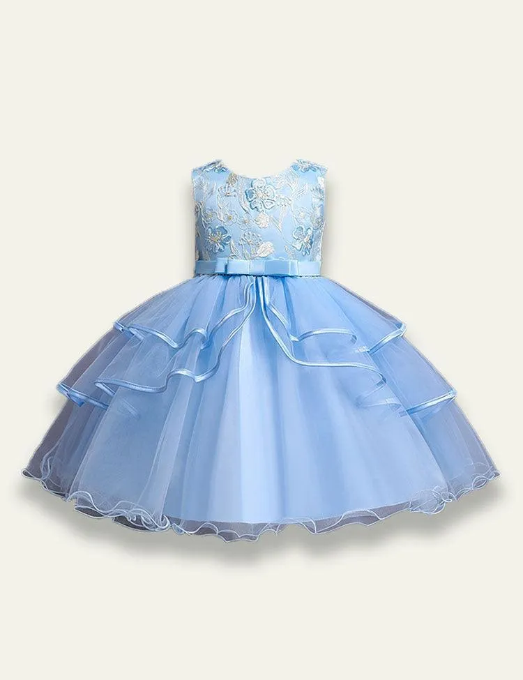 Mesh Embroidery Party Dress - Image 5
