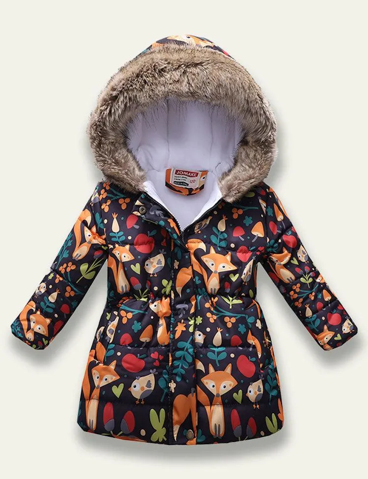 Printed Hooded Cotton Coat - Image 4