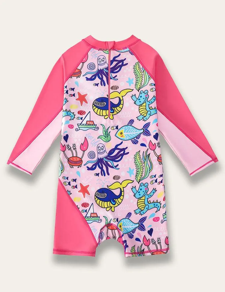 Ocean World Print One-piece Swimsuit