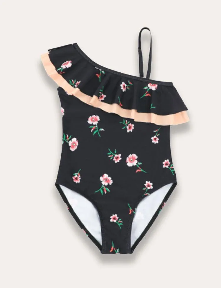 One-shoulder Ruffled One-piece Swimsuit - Image 2