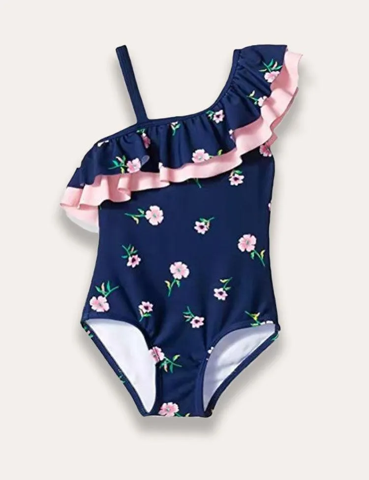One-shoulder Ruffled One-piece Swimsuit - Image 3