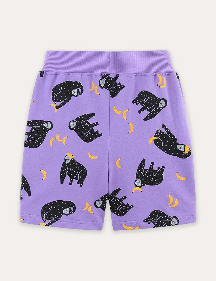 Orangutan Printed Cotton Shorts - Image 2